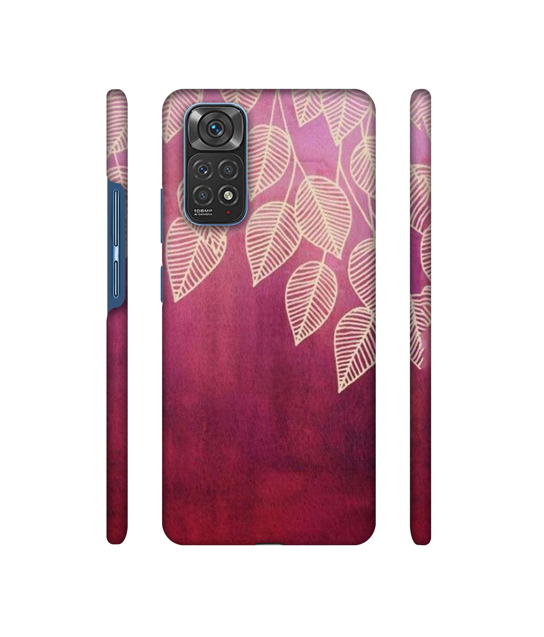 Leaf Pattern Designer Hard Back Cover for Mi Redmi Note 11 4G / Redmi Note 11S 4G