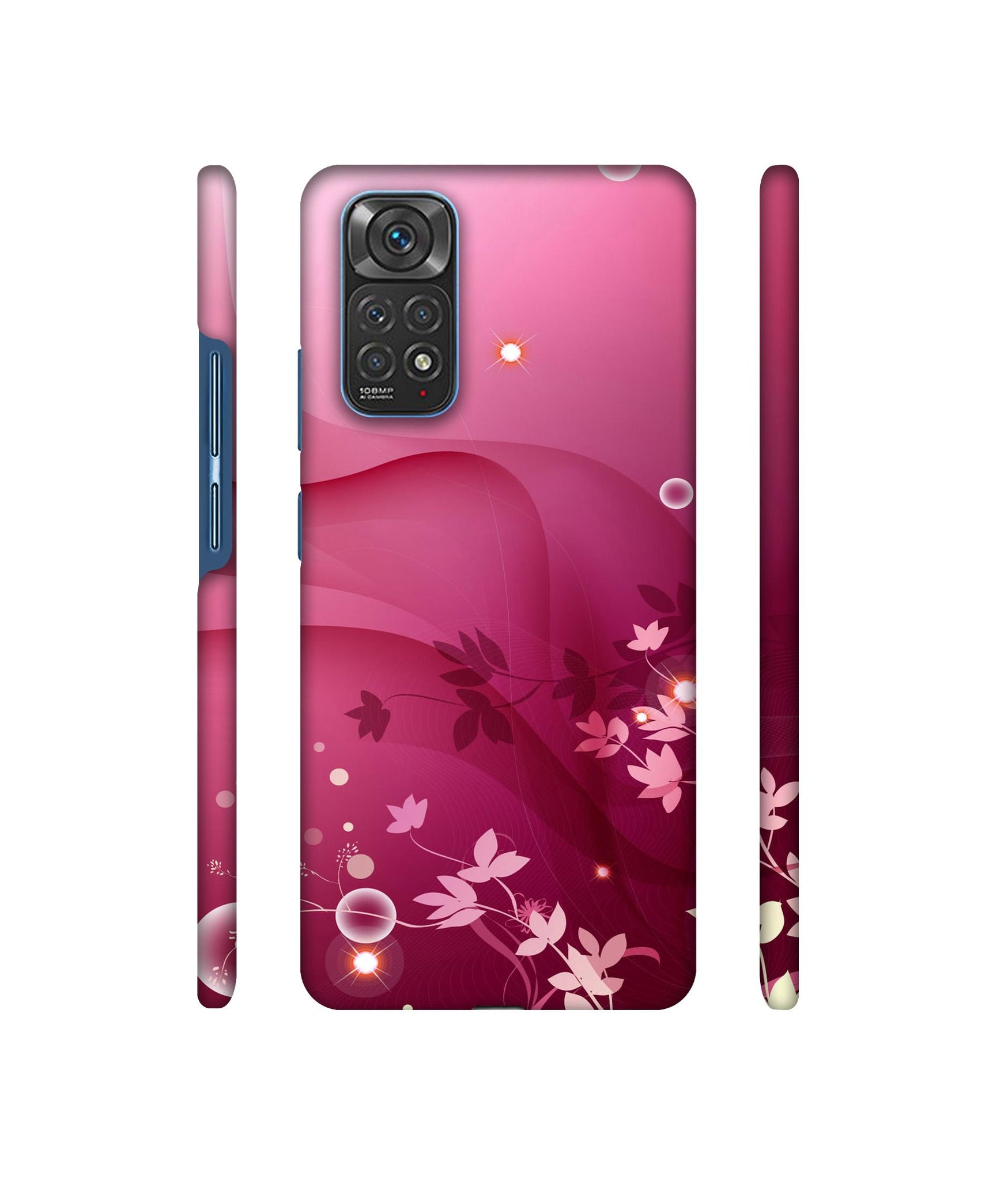 Pink Abstract Designer Hard Back Cover for Mi Redmi Note 11 4G / Redmi Note 11S 4G