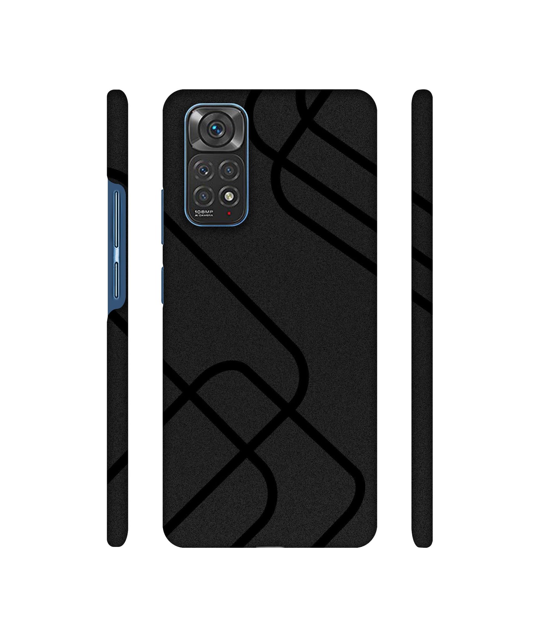 Zig-Zag Black Line Designer Hard Back Cover for Mi Redmi Note 11 4G / Redmi Note 11S 4G