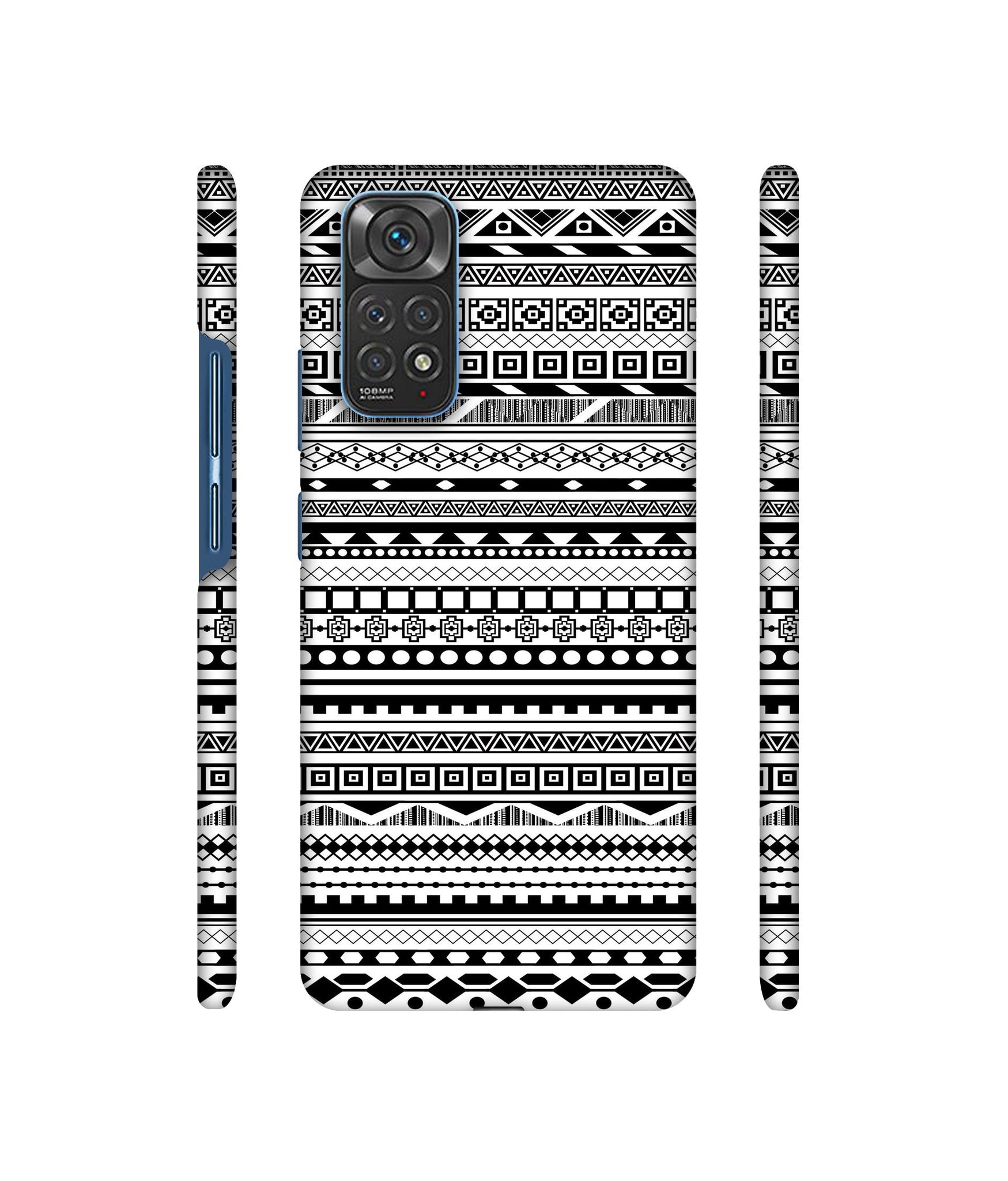 Black & White Patterns Designer Hard Back Cover for Mi Redmi Note 11 4G / Redmi Note 11S 4G