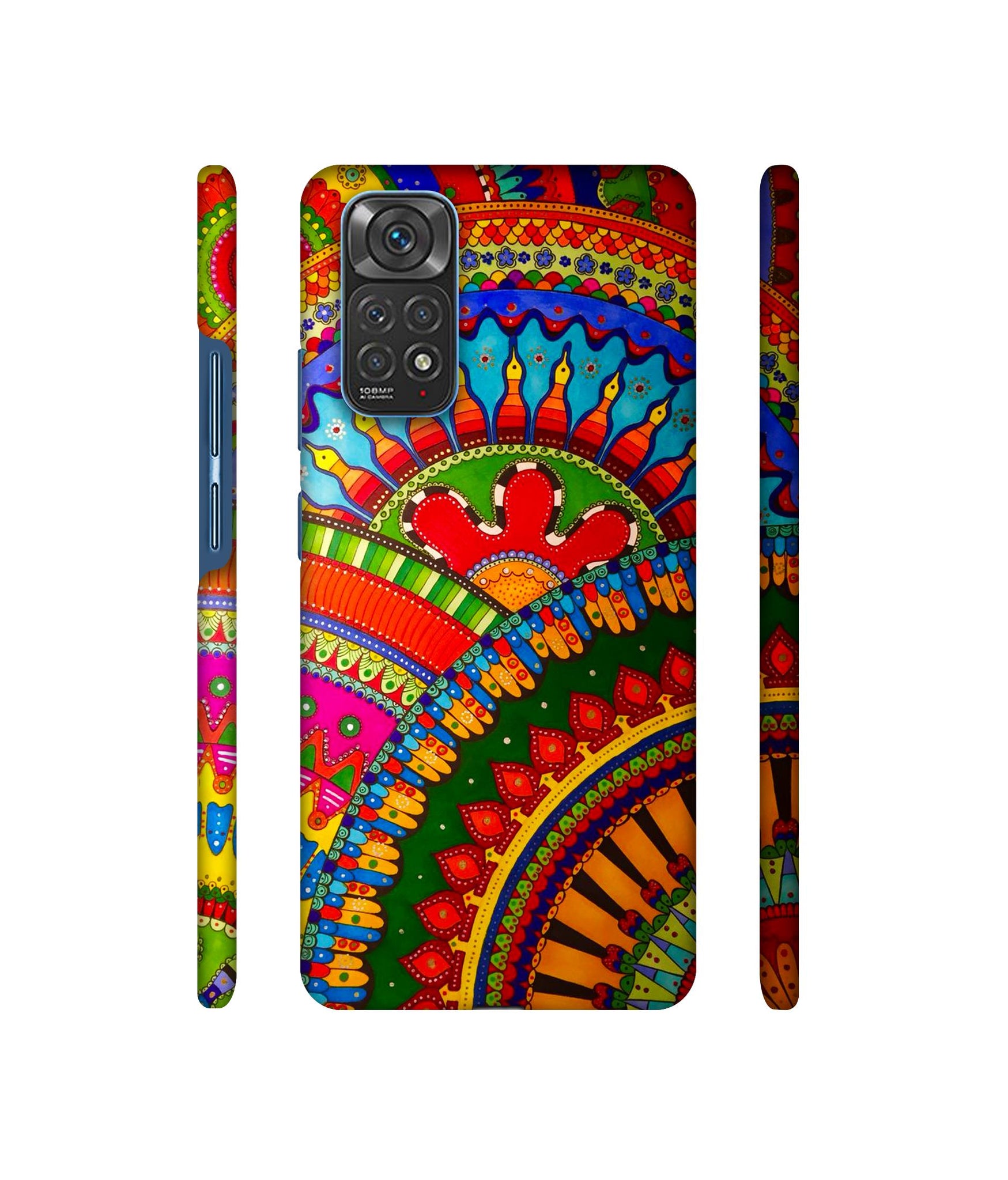 Rajasthani Rangoli Art Designer Hard Back Cover for Mi Redmi Note 11 4G / Redmi Note 11S 4G