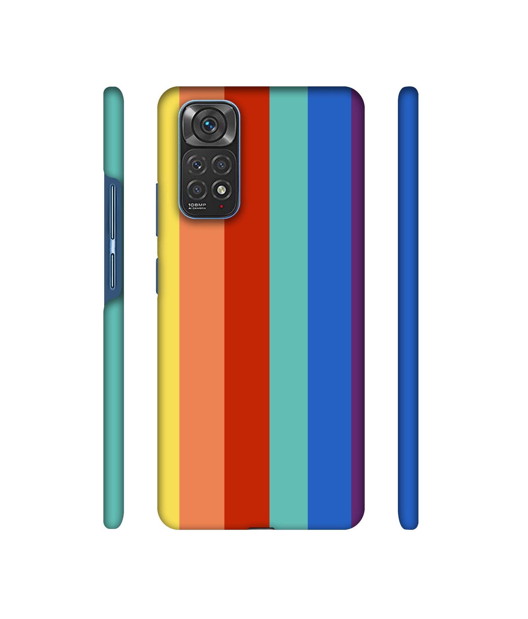 Rainbow Colors Designer Hard Back Cover for Mi Redmi Note 11 4G / Redmi Note 11S 4G