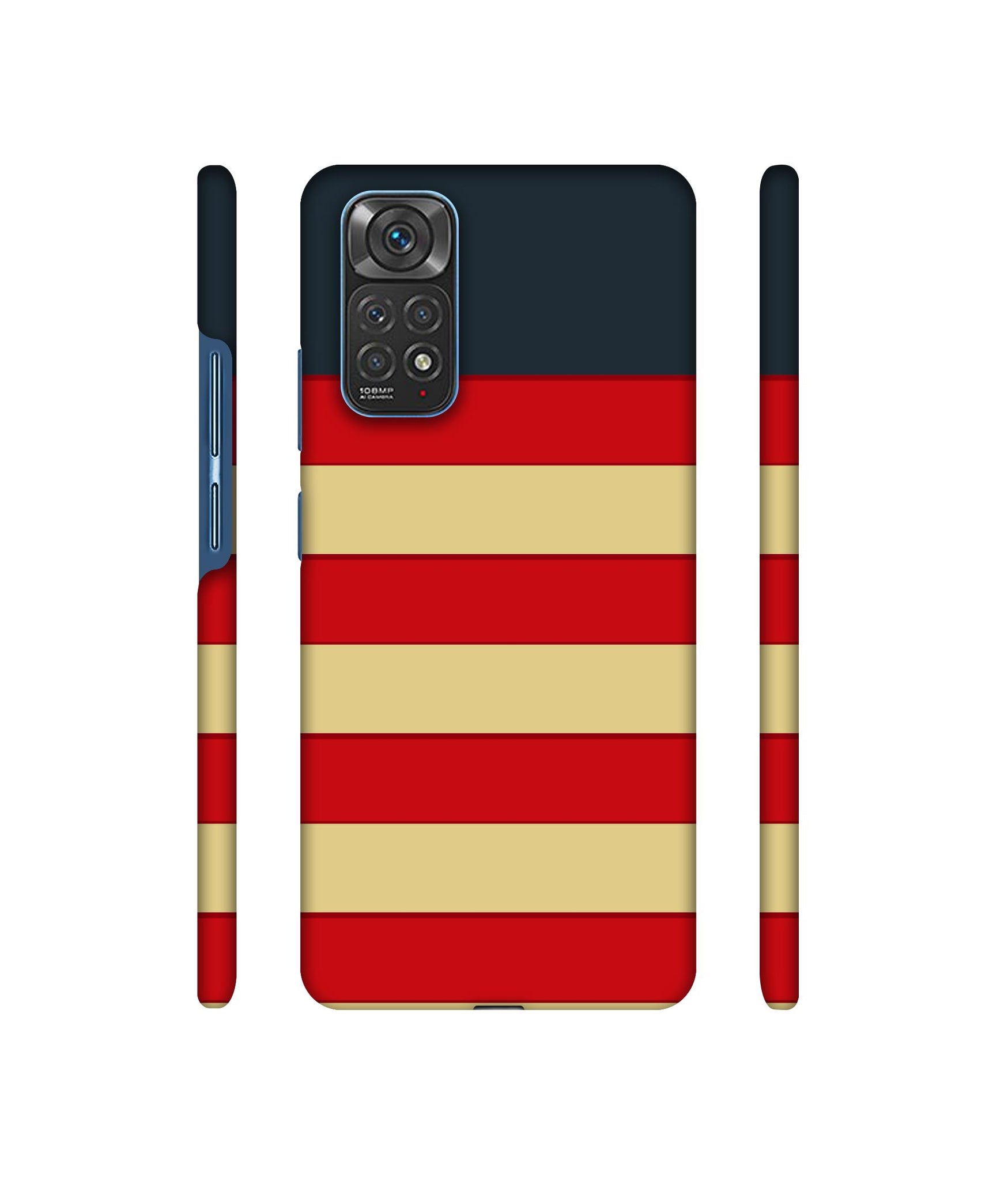 Multicolor Lines Designer Hard Back Cover for Mi Redmi Note 11 4G / Redmi Note 11S 4G