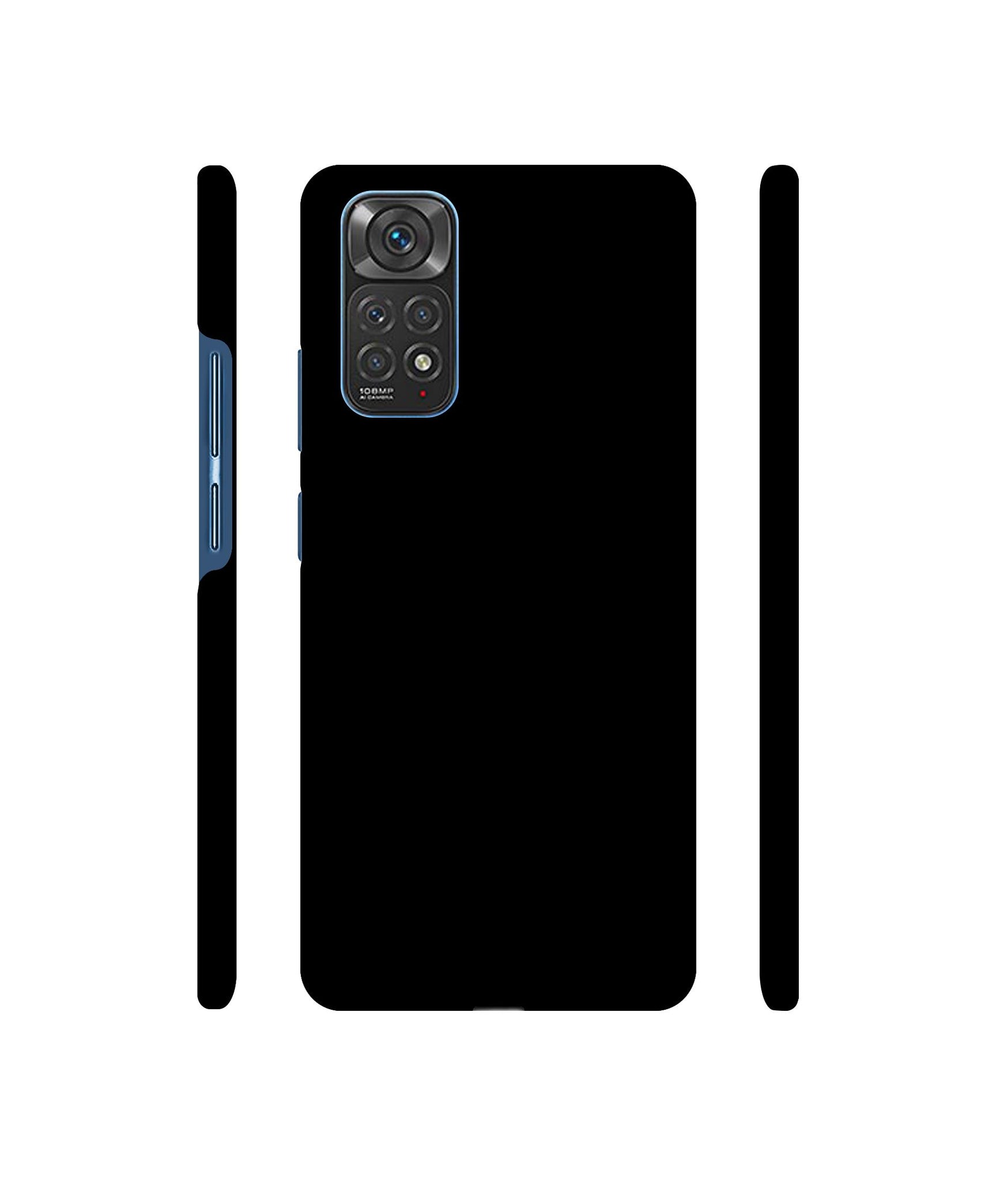Solid Black Designer Hard Back Cover for Mi Redmi Note 11 4G / Redmi Note 11S 4G