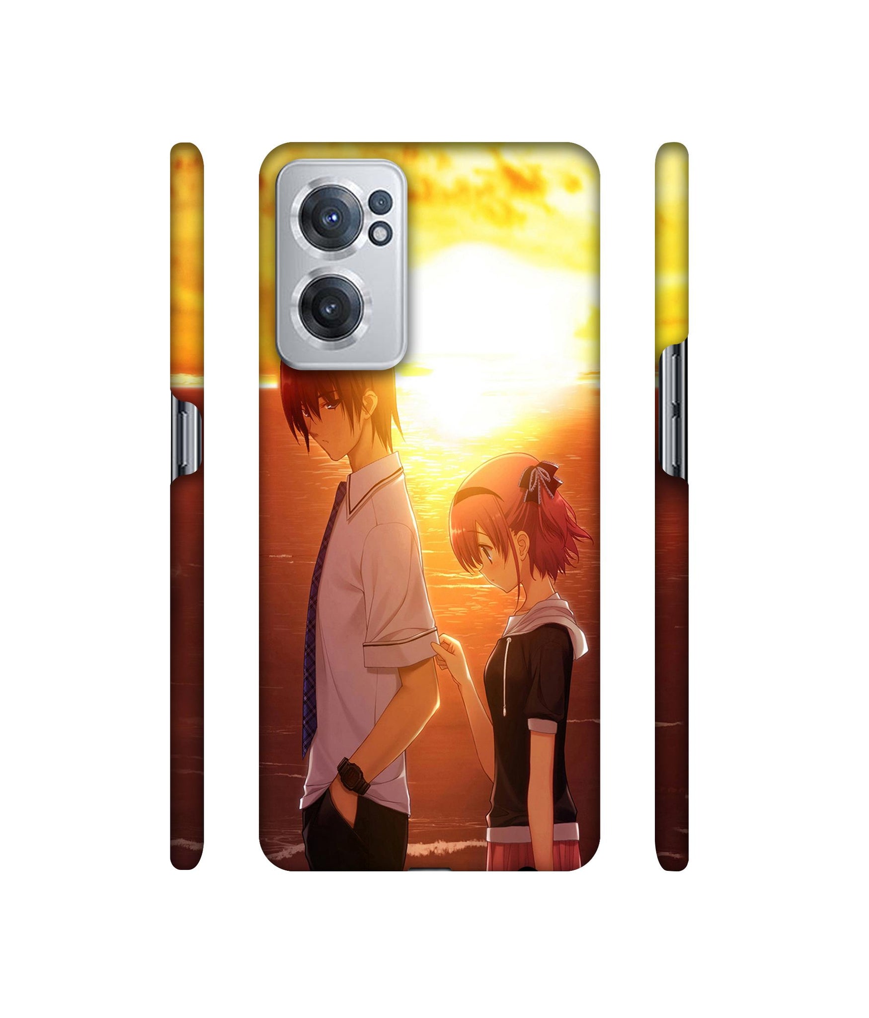 Girl Boy Sunset Sea Designer Hard Back Cover for OnePlus Nord CE 2 5G
