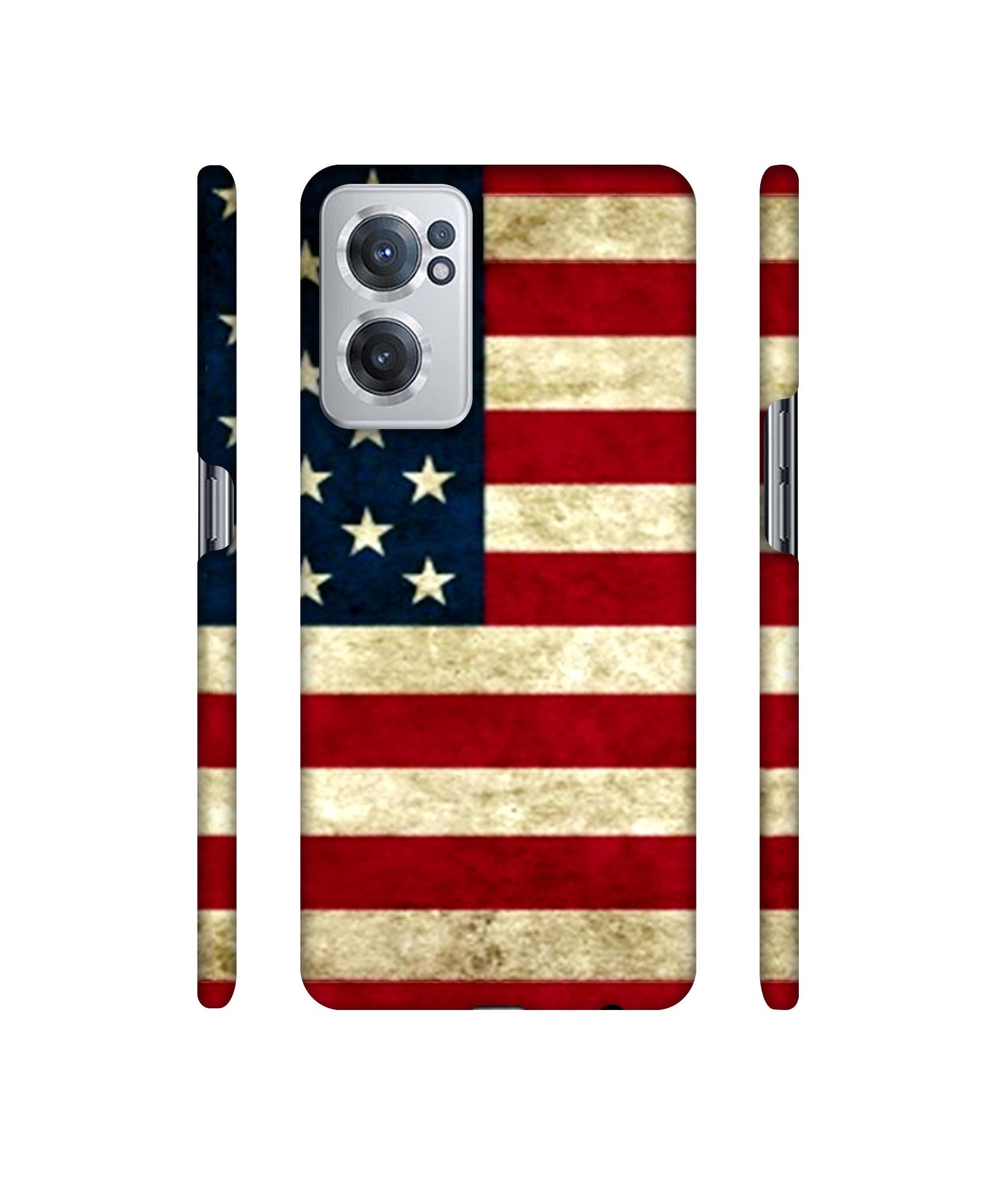 Multicoloured USA Flag Designer Hard Back Cover for OnePlus Nord CE 2 5G