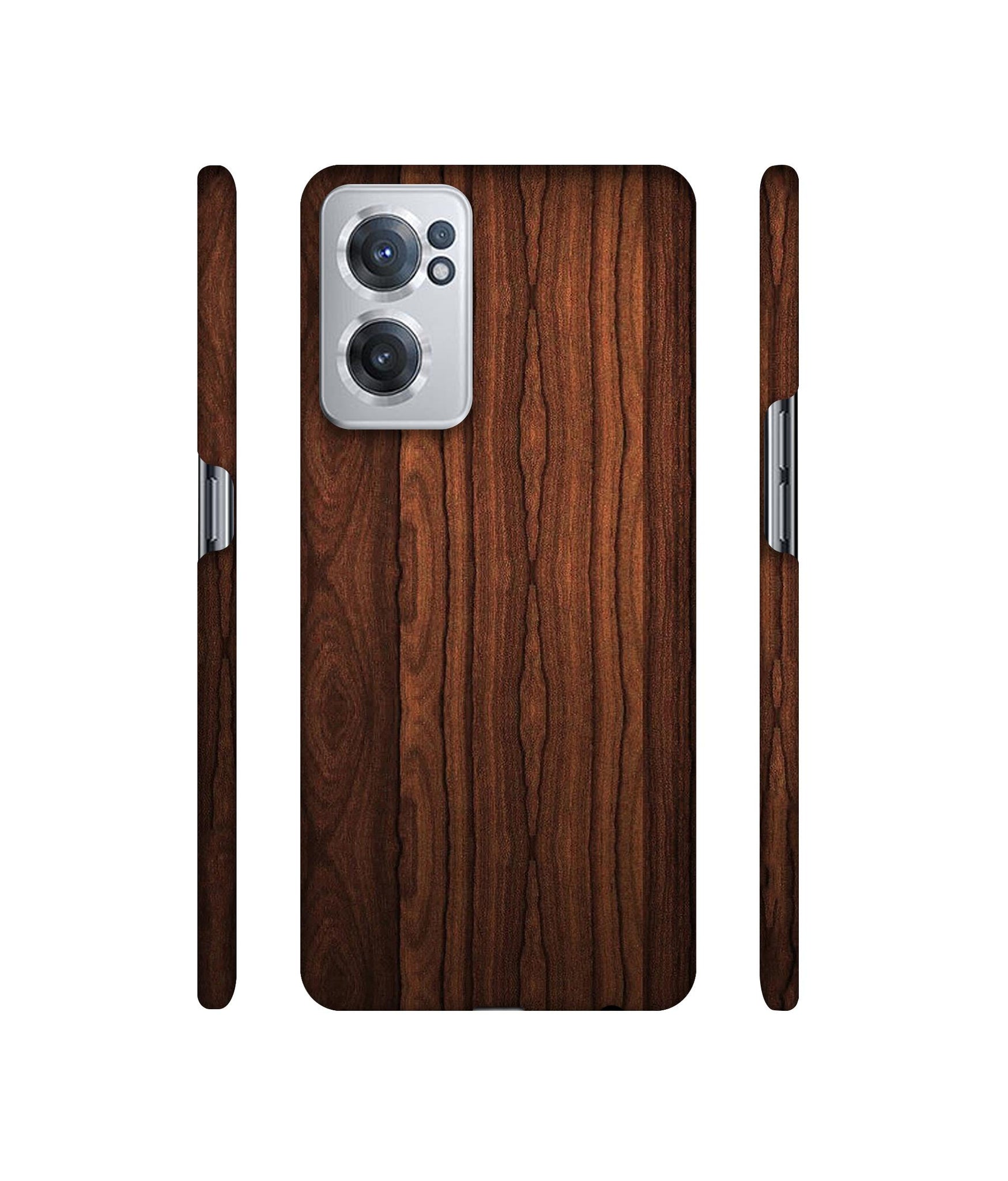Brown Wooden Texture Designer Hard Back Cover for OnePlus Nord CE 2 5G