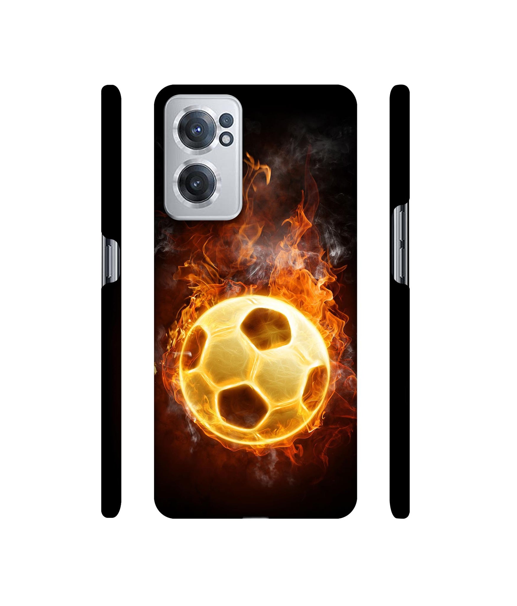Football & Fire Designer Hard Back Cover for OnePlus Nord CE 2 5G