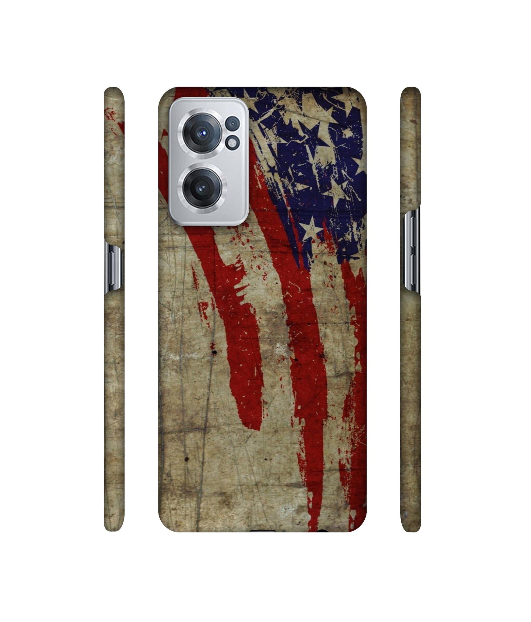 Vintage American Flag Designer Hard Back Cover for OnePlus Nord CE 2 5G
