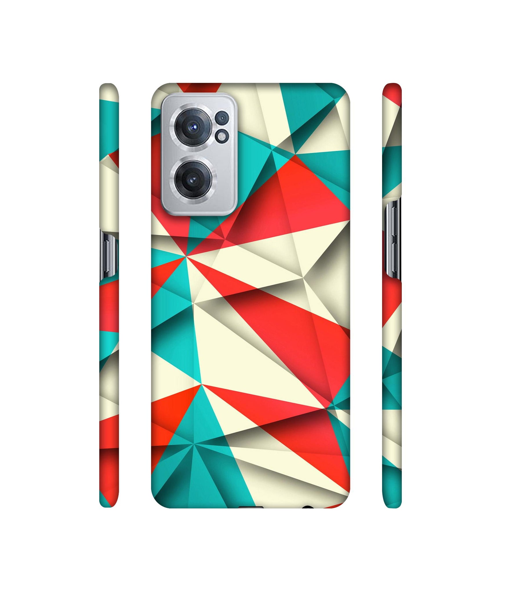 Red Blue White Pattern Designer Hard Back Cover for OnePlus Nord CE 2 5G