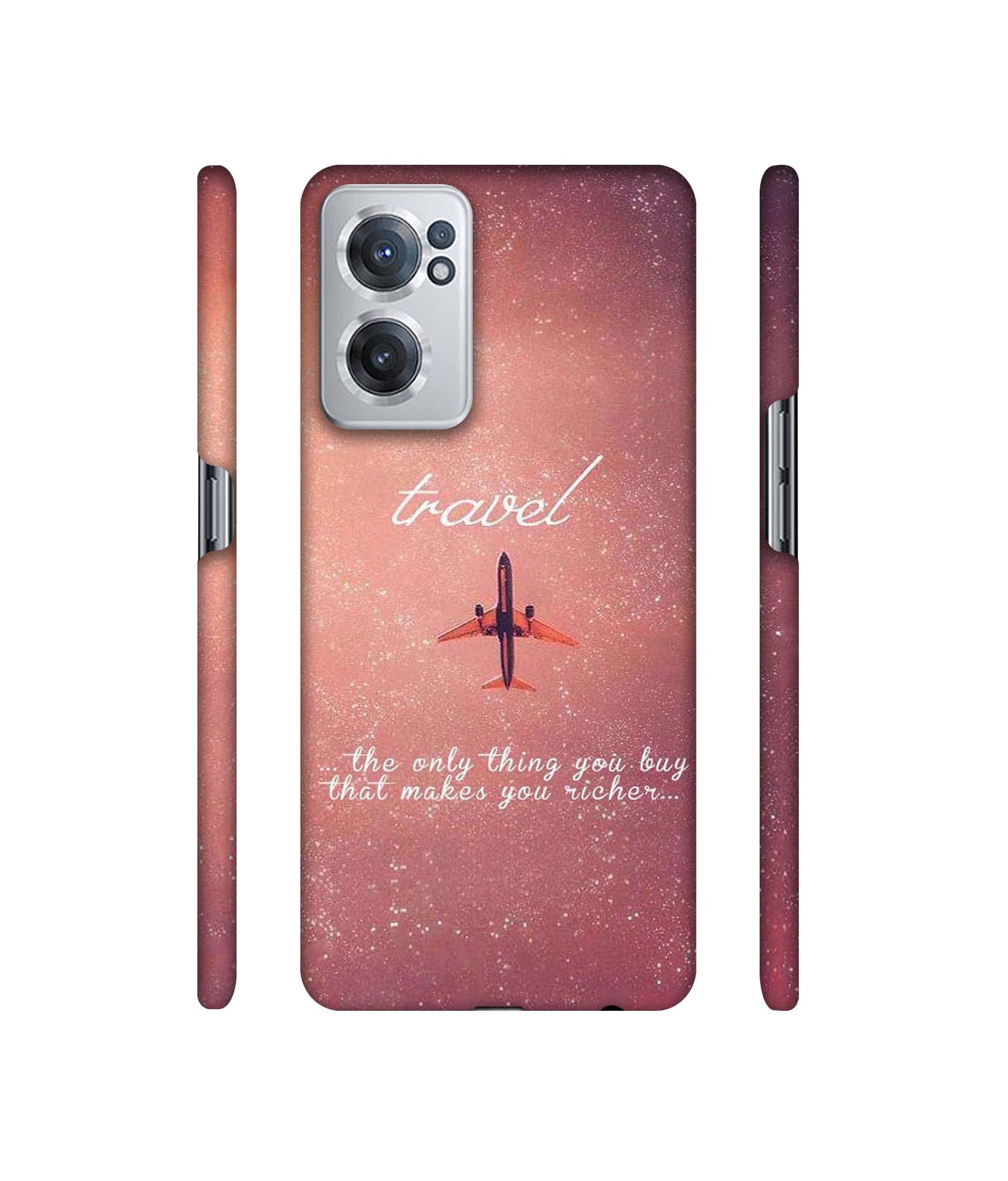 Travel with Plane Designer Hard Back Cover for OnePlus Nord CE 2 5G