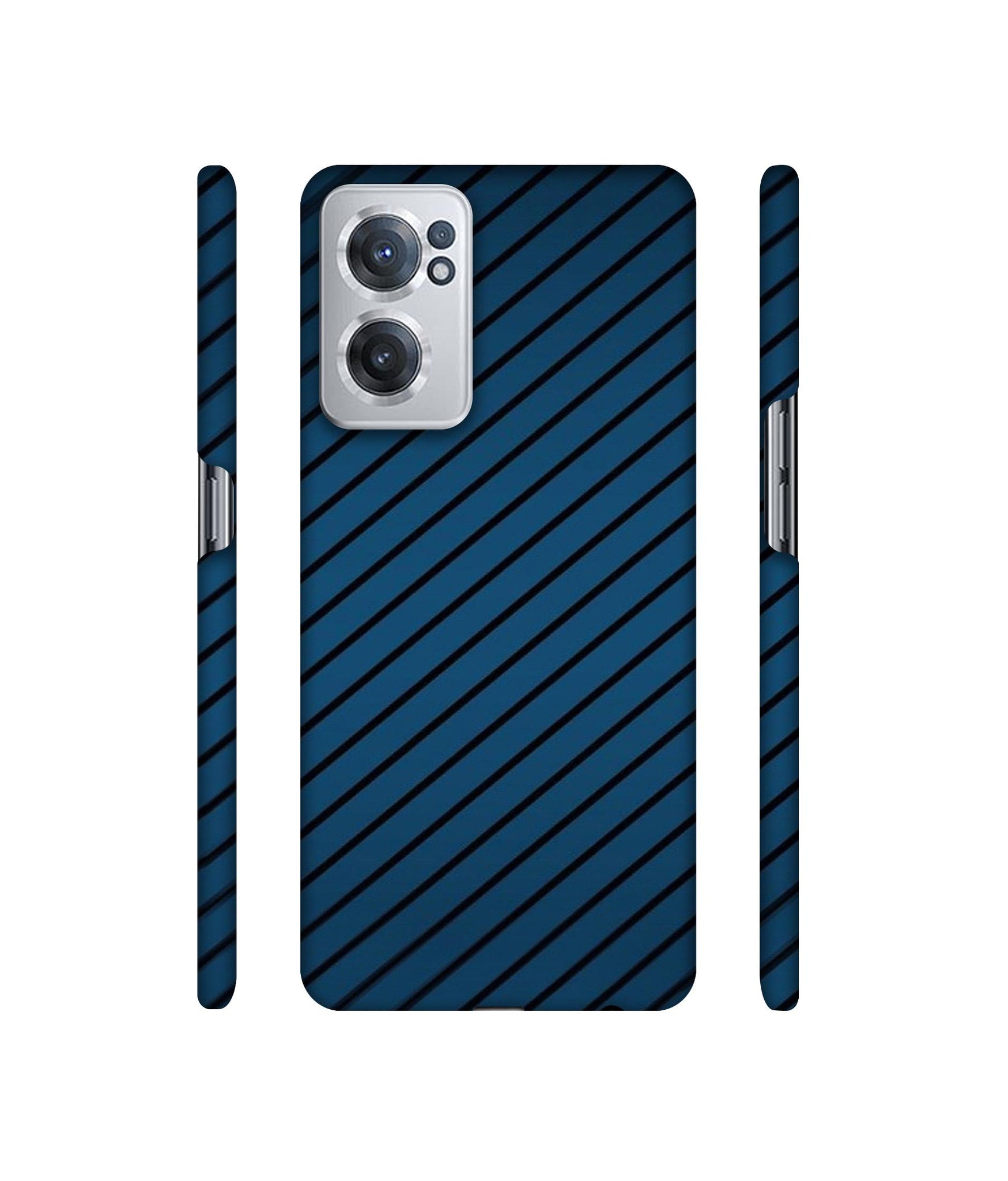 Blue Stripes Designer Hard Back Cover for OnePlus Nord CE 2 5G