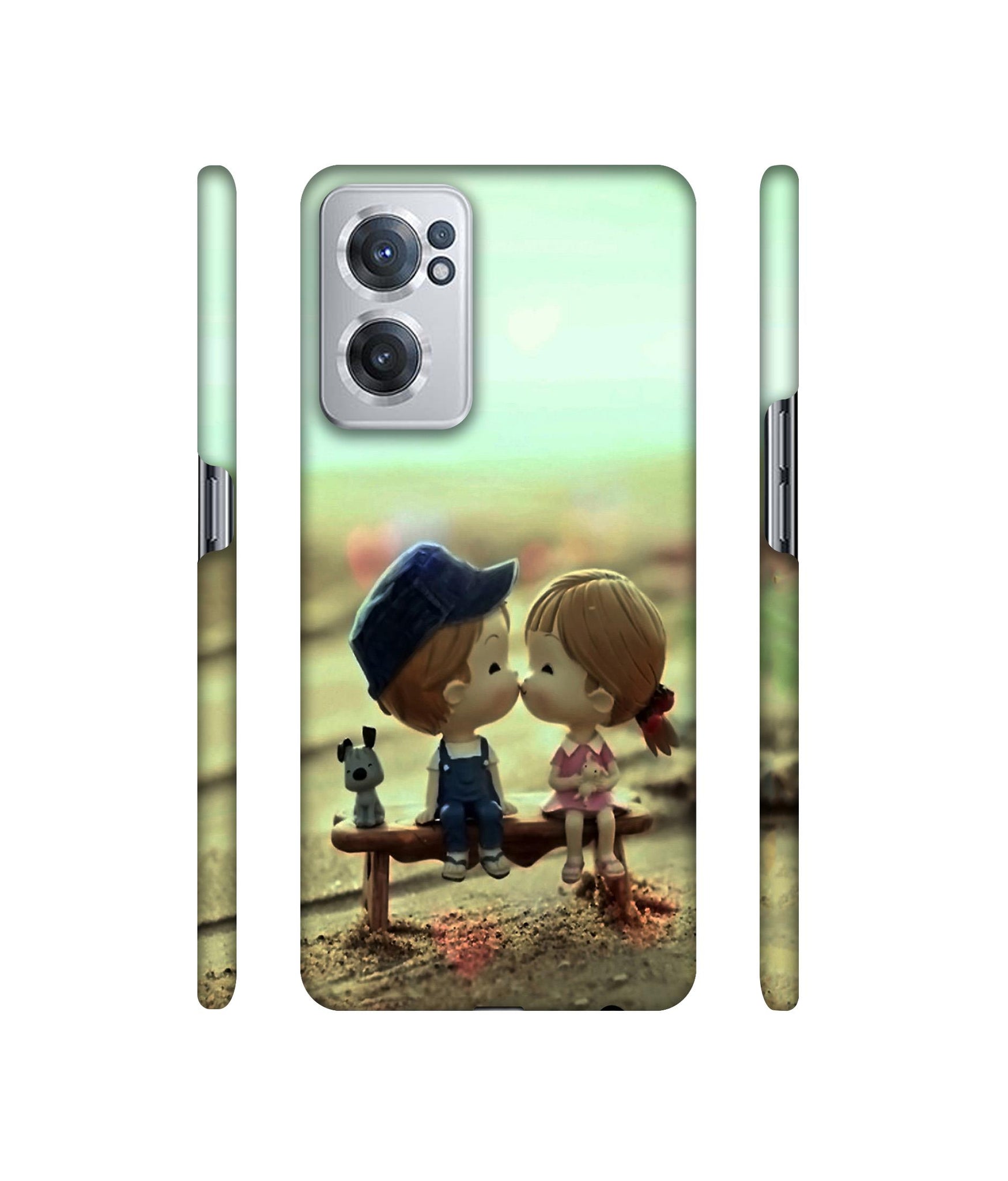 Love Couples Pattern Designer Hard Back Cover for OnePlus Nord CE 2 5G