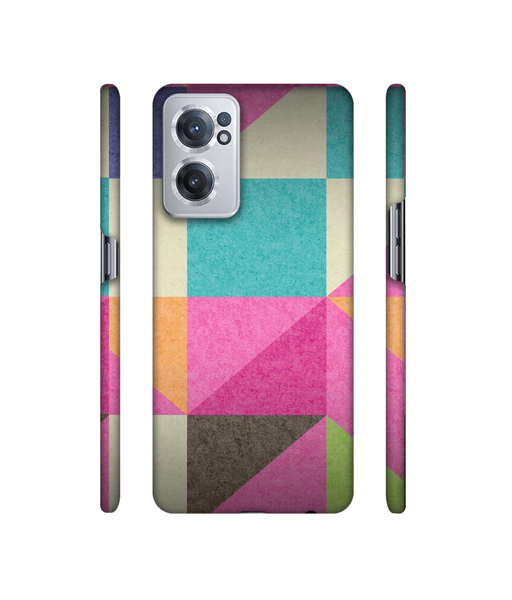 Pink Cyan Designer Hard Back Cover for OnePlus Nord CE 2 5G