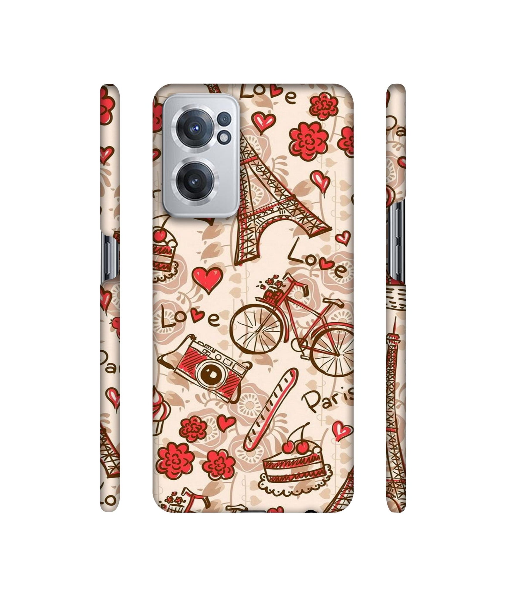 Vintage Paris Designer Hard Back Cover for OnePlus Nord CE 2 5G