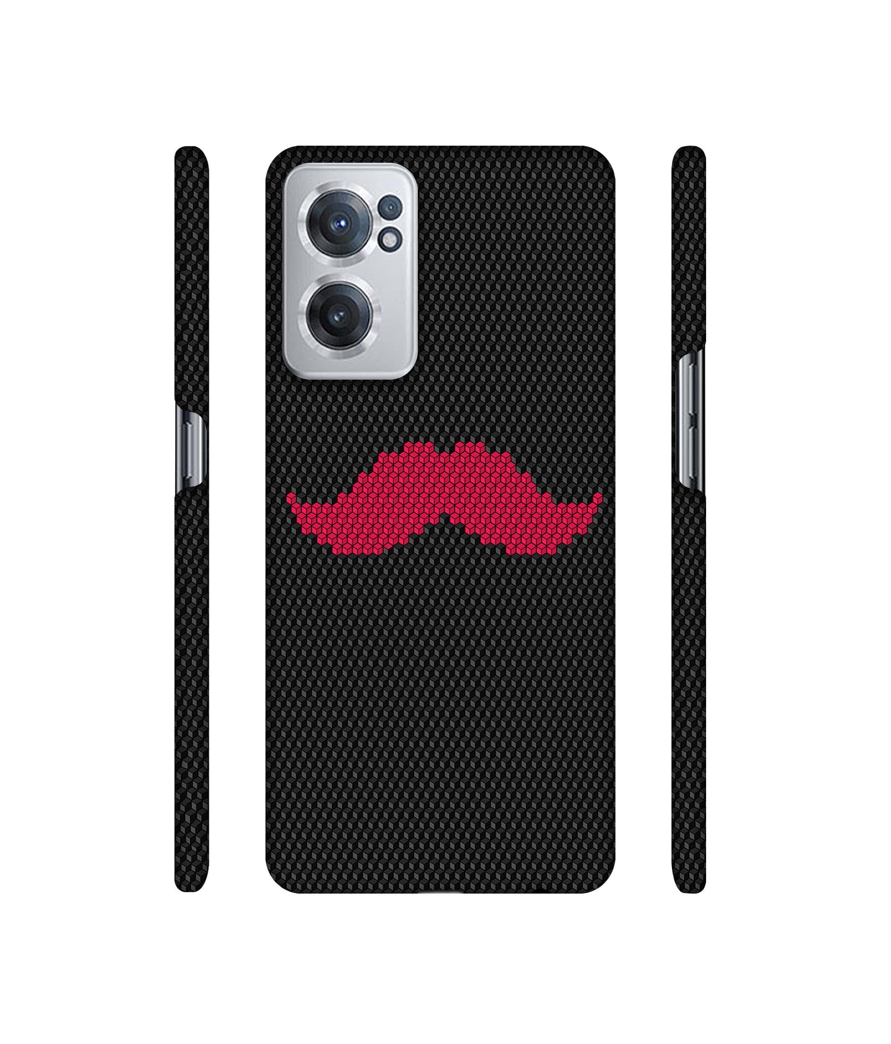 Pink Mustache Pattern Designer Hard Back Cover for OnePlus Nord CE 2 5G