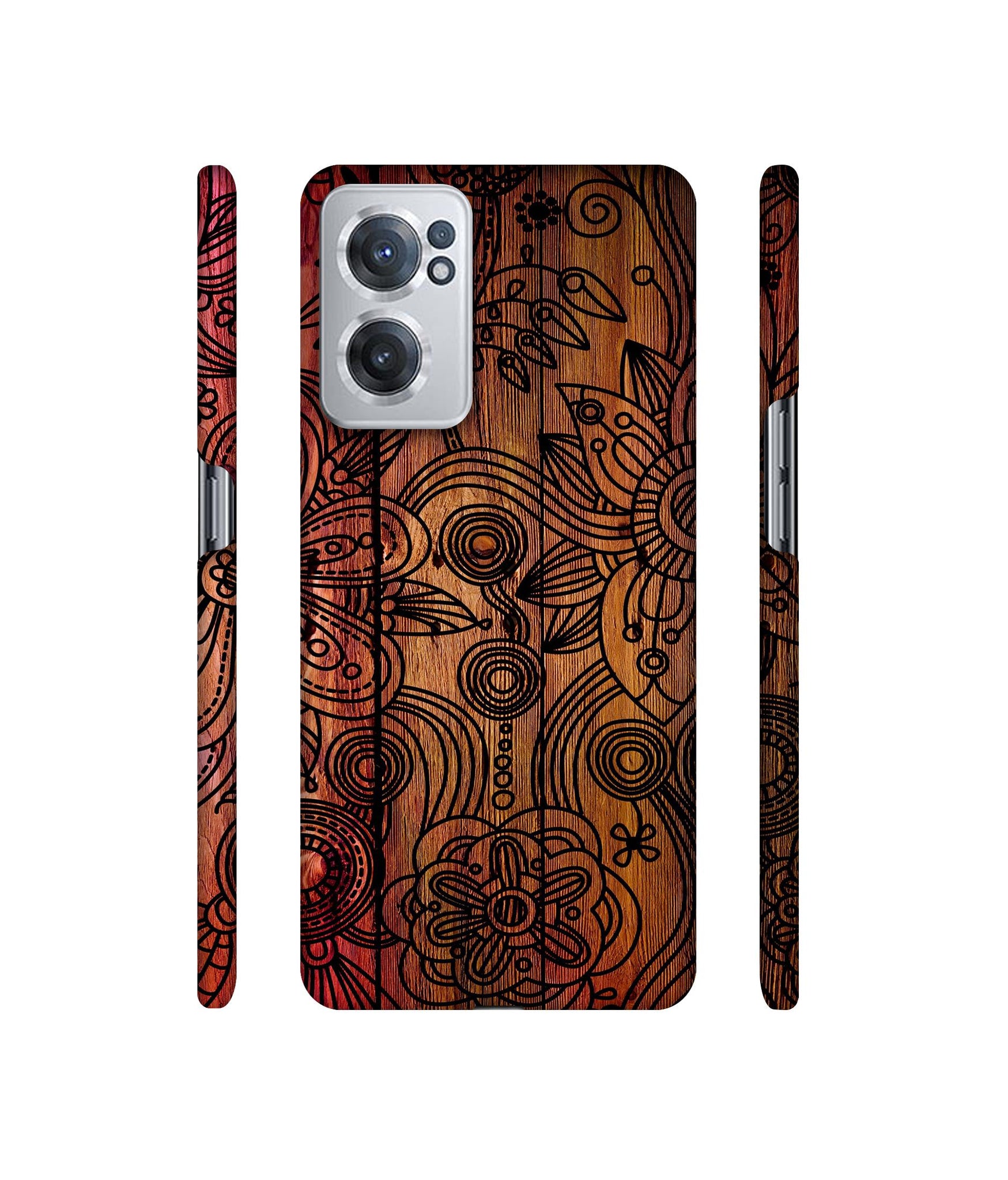 Dark Wooden Background Designer Hard Back Cover for OnePlus Nord CE 2 5G