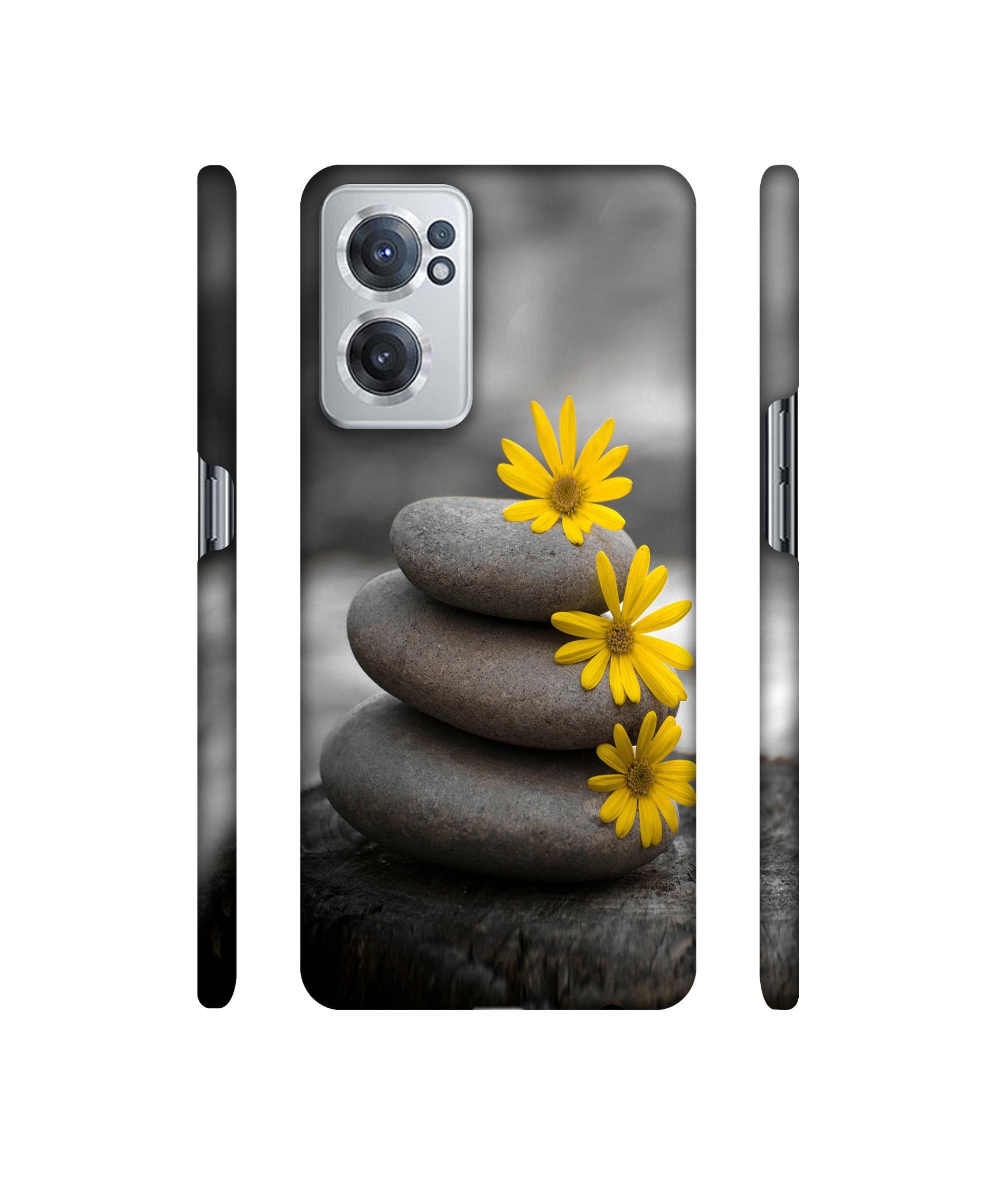 Stones And Flower Designer Hard Back Cover for OnePlus Nord CE 2 5G