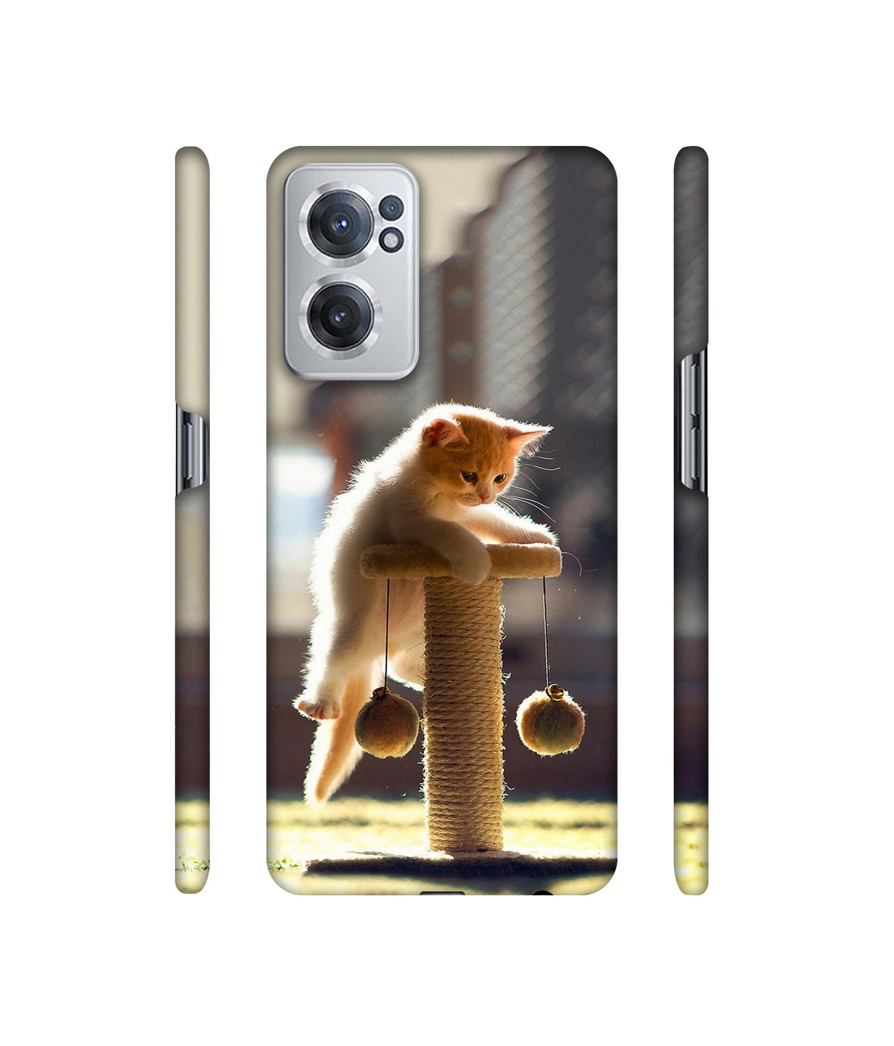Cat Climbing Designer Hard Back Cover for OnePlus Nord CE 2 5G