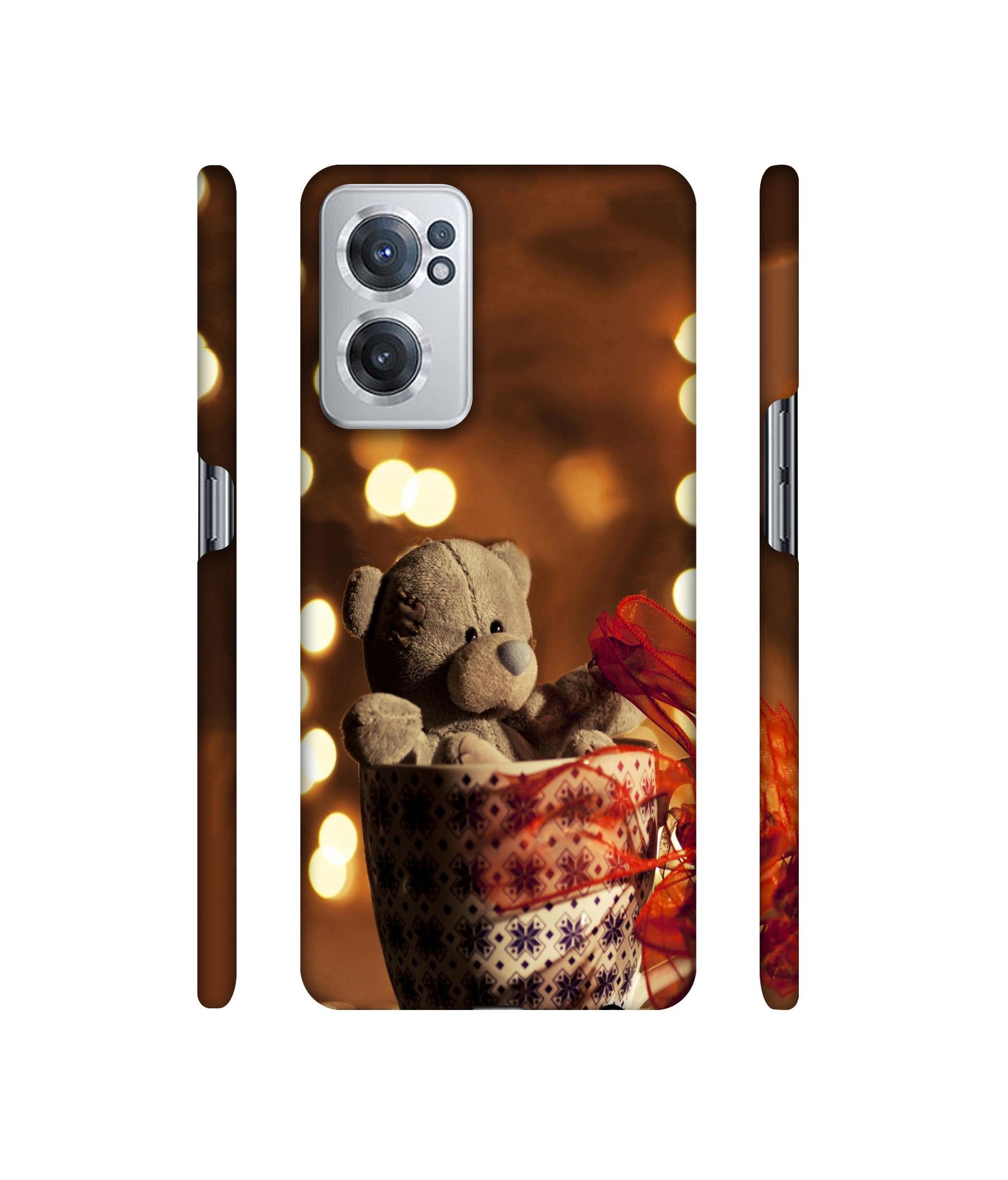Teddy In Cup Designer Hard Back Cover for OnePlus Nord CE 2 5G
