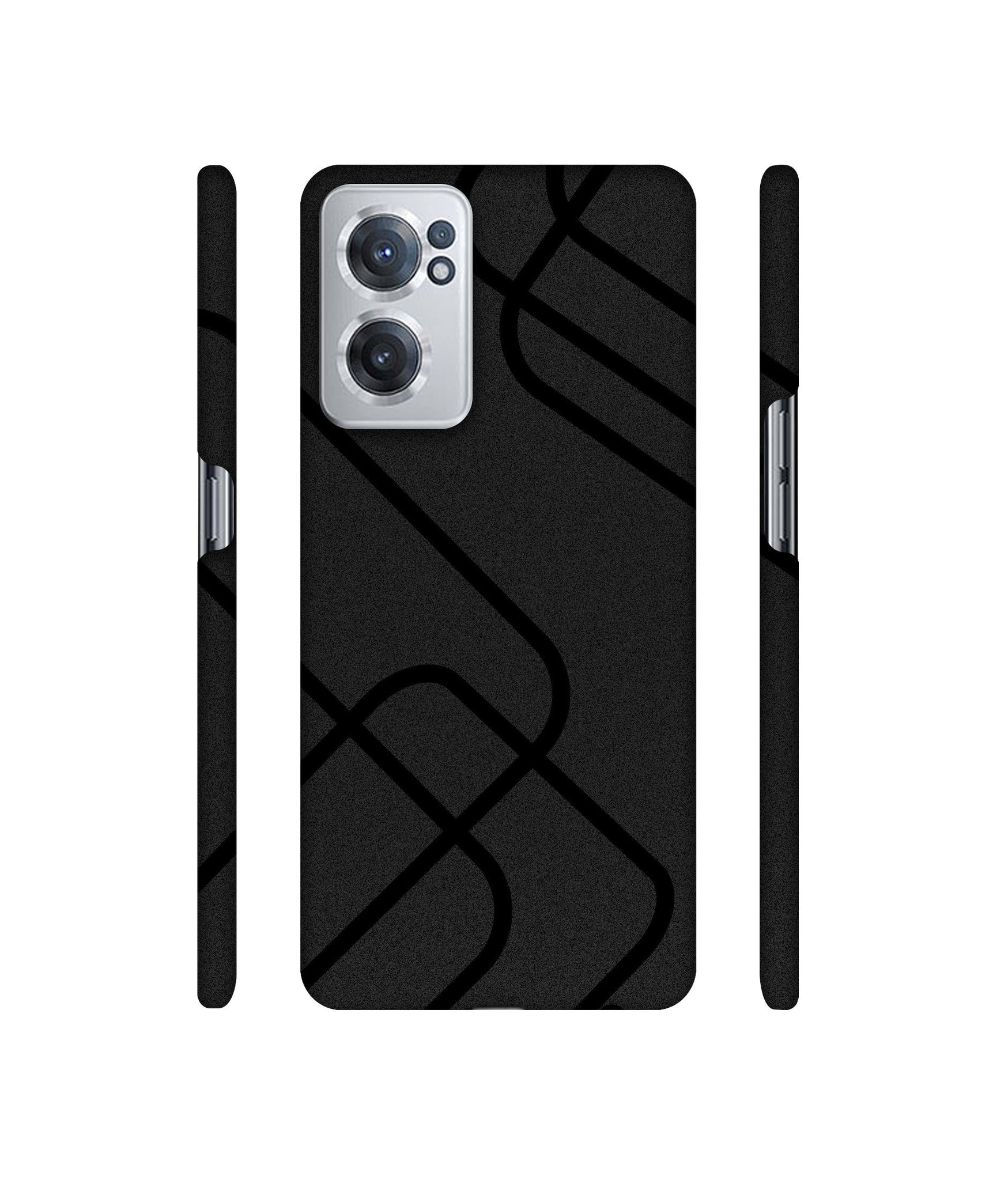 Zig-Zag Black Line Designer Hard Back Cover for OnePlus Nord CE 2 5G