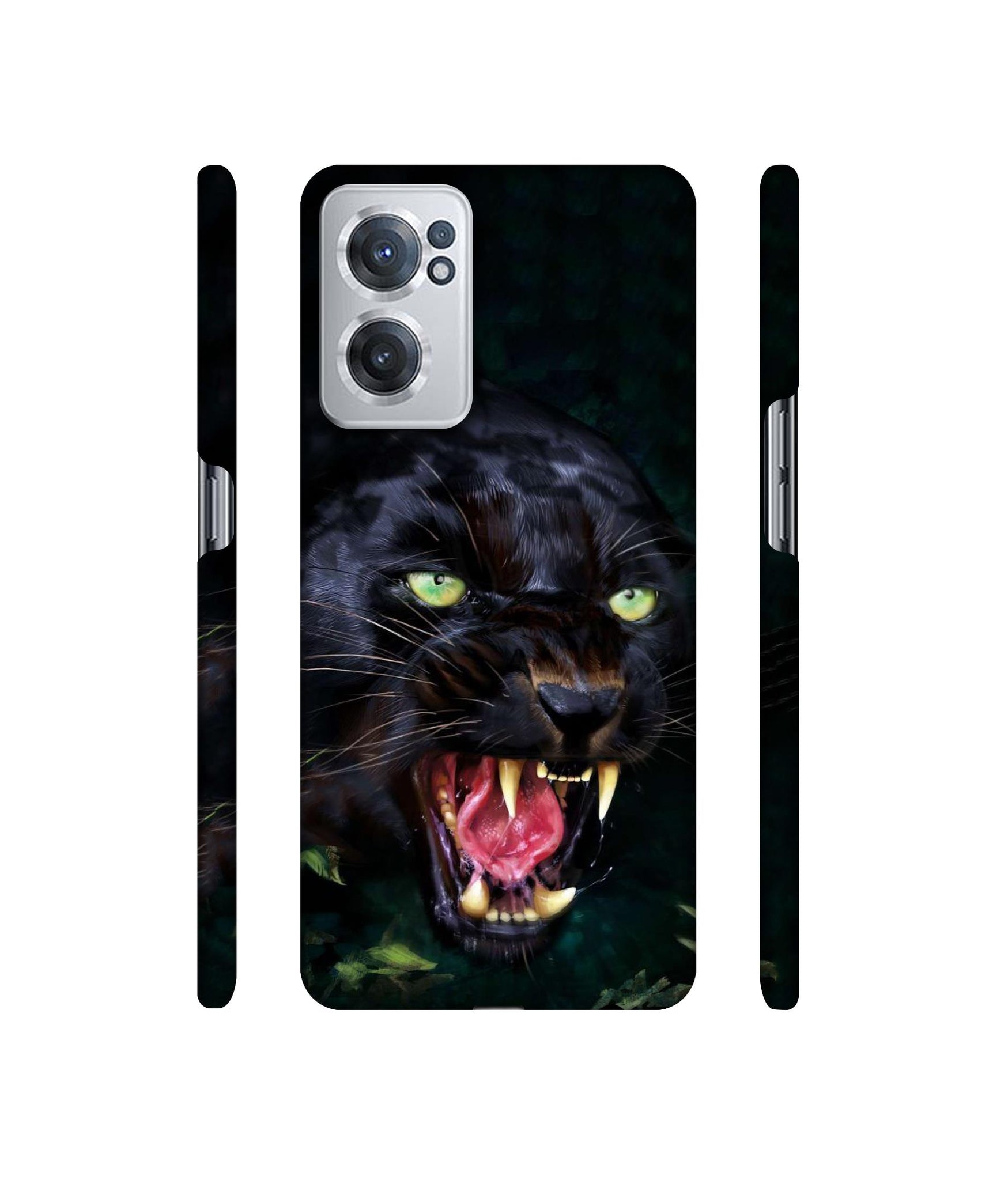 Angry Black Tiger Face Designer Hard Back Cover for OnePlus Nord CE 2 5G