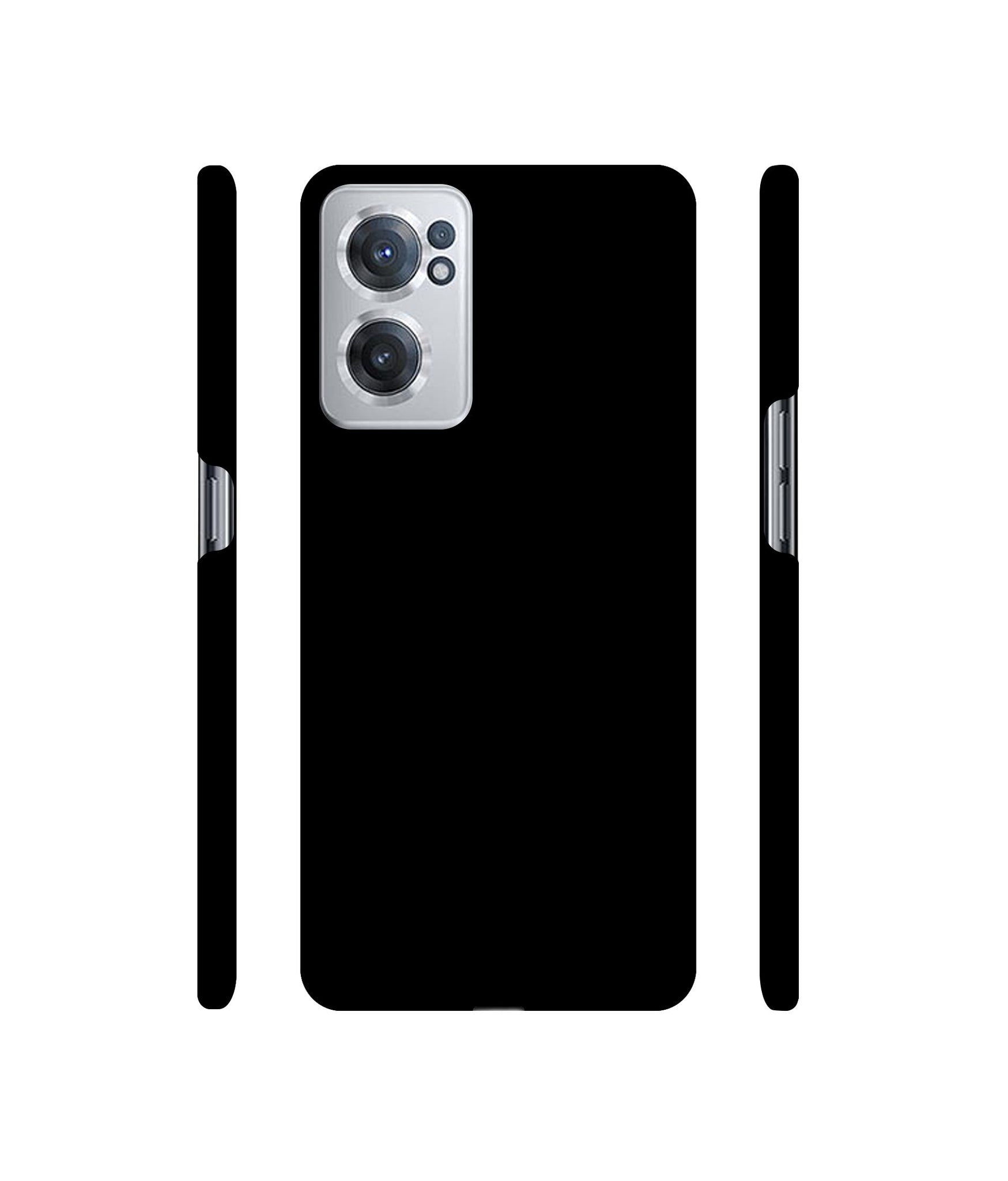Solid Black Designer Hard Back Cover for OnePlus Nord CE 2 5G